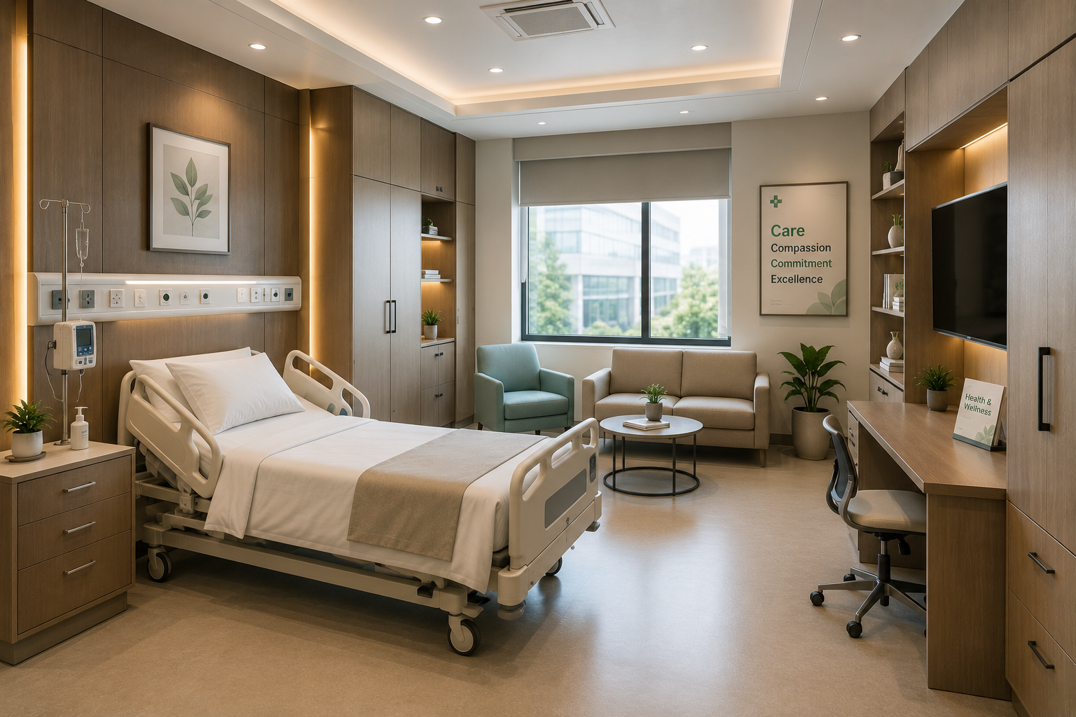 Healthcare furniture with durable edge band finish